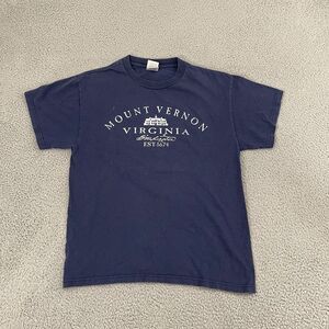 VTG Mount Vernon Virginia Shirt Adult M Navy Short Sleeve Tee